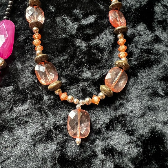 ✨ Closet Refresh - Set of 2 Beaded Statement Necklaces Boho Jewelry - Picture 4 of 7